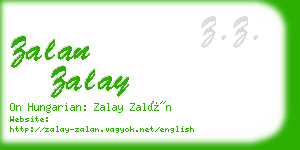 zalan zalay business card